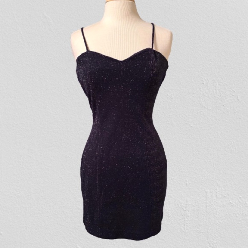 Vintage 90s/00s Spaghetti Strap Navy Mini Dress